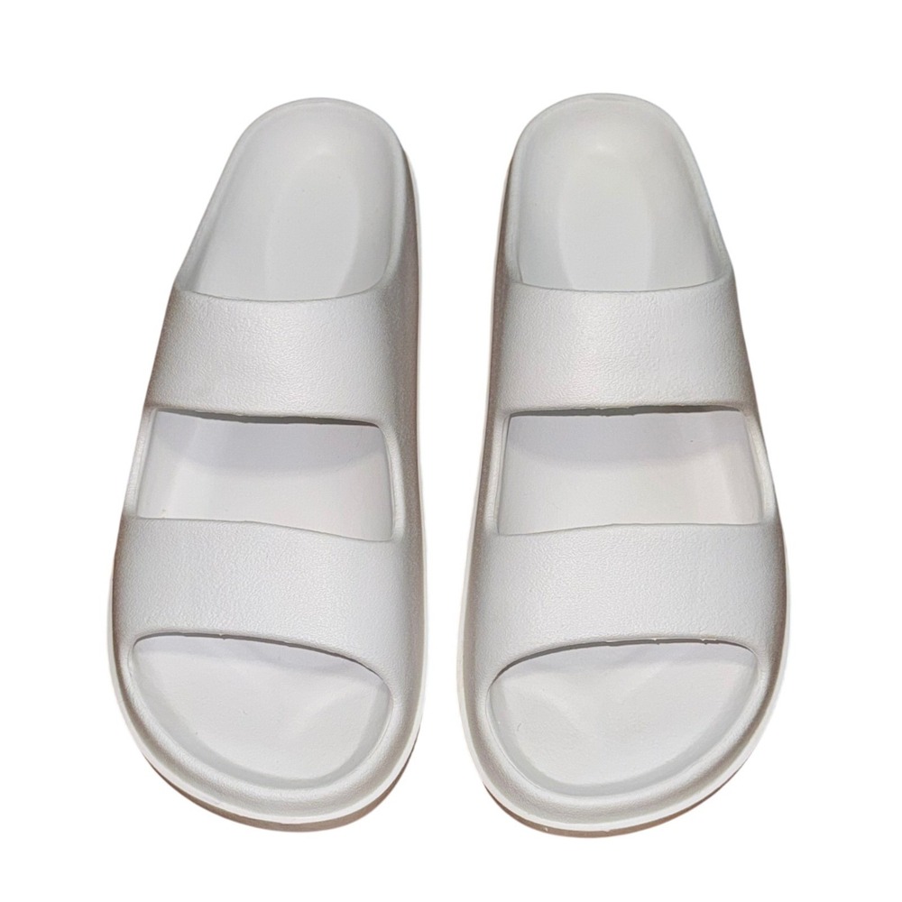 Aerie Double Strap Cloud Slide Sandals White EVA Foam Womens Size 9 Casual